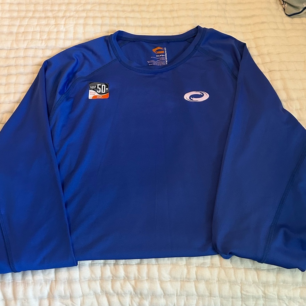 Blue SPF 50 Long Sleeve Shirt with Logo